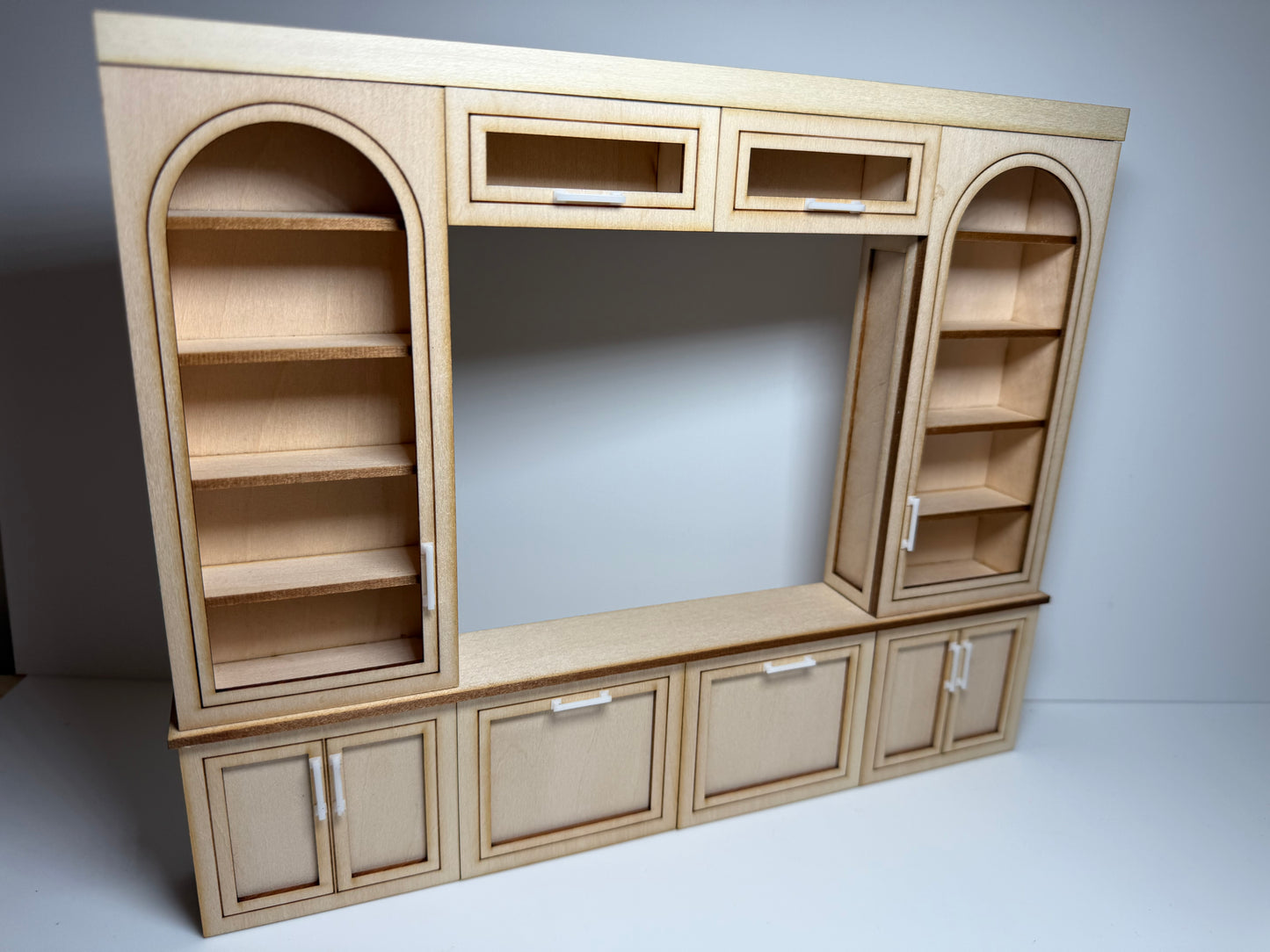 The Maddison Bookcase with Hardware - Unfinished / Unassembled 1:12 Scale Dollhouse Miniature Kit
